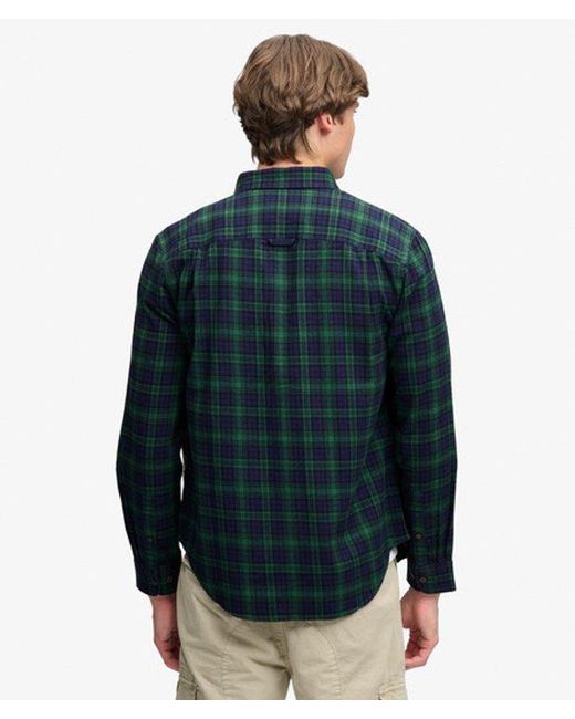 Superdry Blue & Co Long Sleeve Cotton Lumberjack Shirt for men