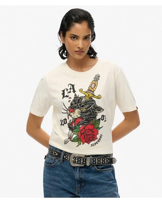 Superdry Natural & Co Neo Trad Tattoo Relaxed T-shirt