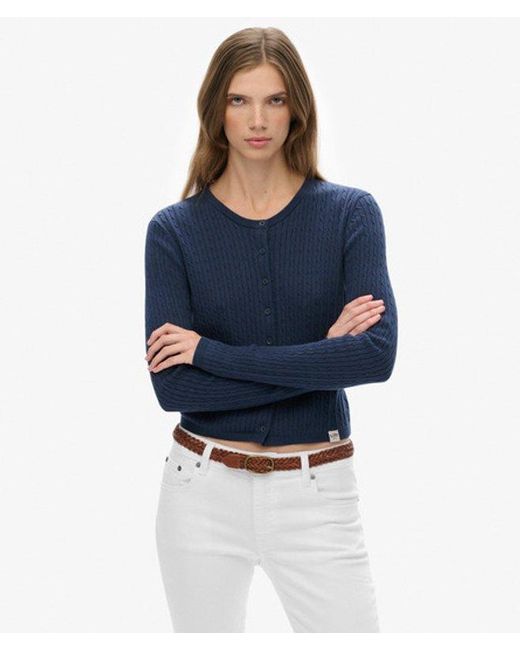 Superdry Microkabelvest in het Blue