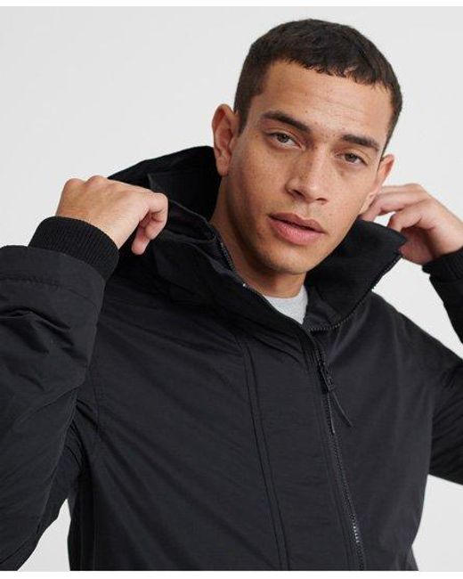 Superdry Synthetic Microfibre Sd-windcheater Jacket in Black for Men - Lyst
