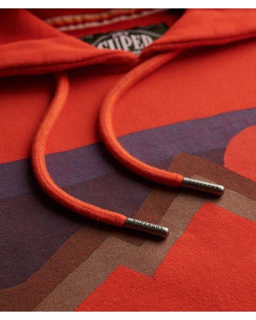 Superdry Red & Co Great Outdoors Relaxed Hoodie for men