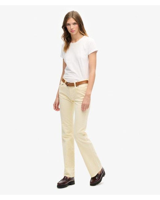 Superdry Natural & Co Low Rise Cord Flare Jeans