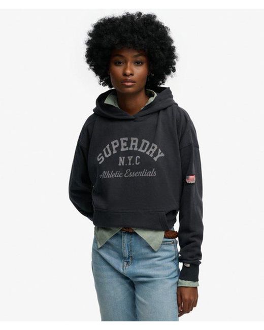 Superdry Black & Co Athletic Essentials Relaxed Hoodie