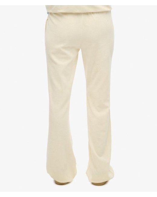 Superdry Natural Velour Wide Leg joggers