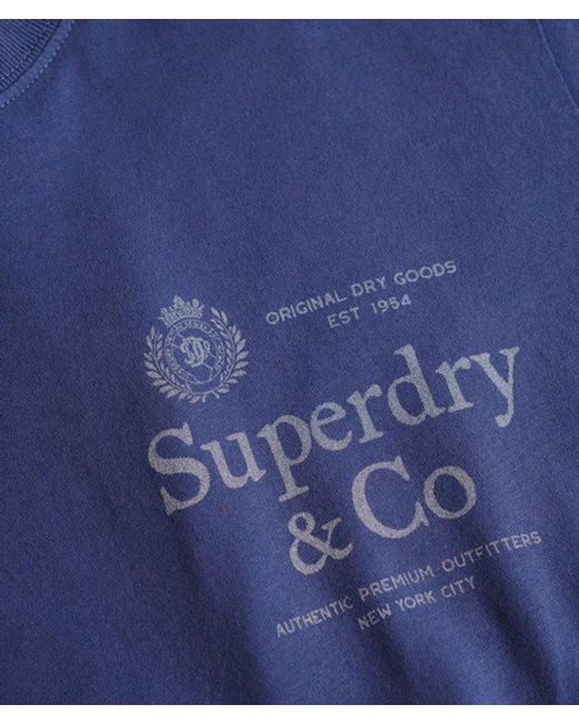 Superdry 1954 Company Relaxed T-shirt in het Blue voor heren