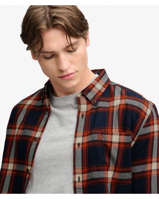 Superdry Black & Co Long Sleeve Cotton Lumberjack Shirt for men
