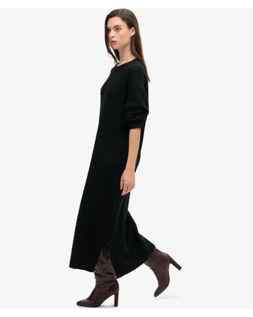 Superdry Black & Co Slouch Midi Jumper Dress