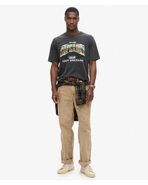 Superdry Gray & Co 70s Rock Graphic Band T-shirt for men