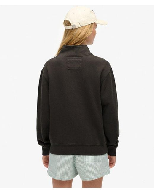 Superdry Black & Co Athletic Essentials Half Zip Jumper