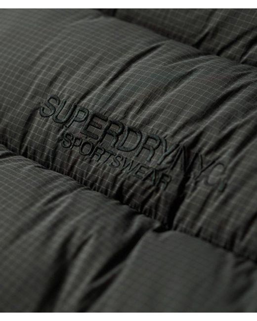 Superdry Black & Co Ripstop Long Puffer Coat for men