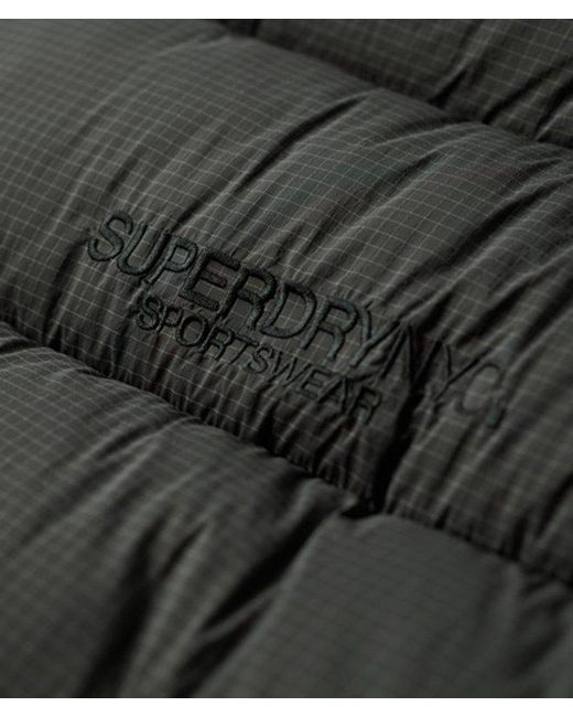 Superdry Black & Co Ripstop Long Puffer Coat for men