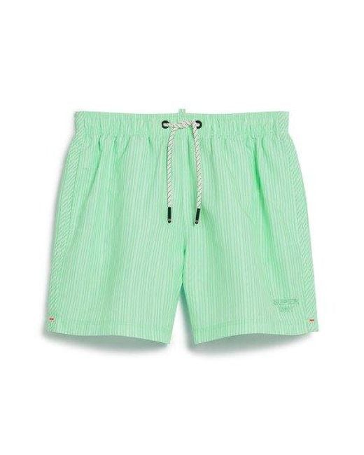 Superdry Green Printed 15-inch Recycled Swim Shorts for men