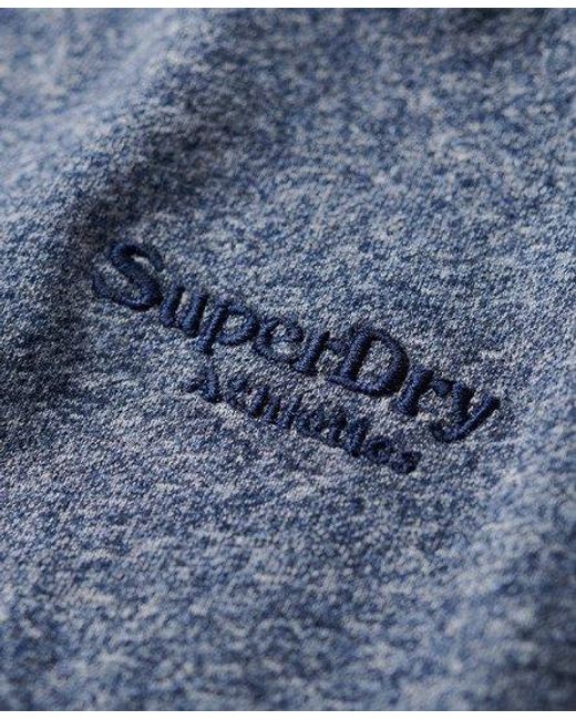 Superdry Essential T-shirt Met Logo En Contrasterende Biezen in het Blue voor heren