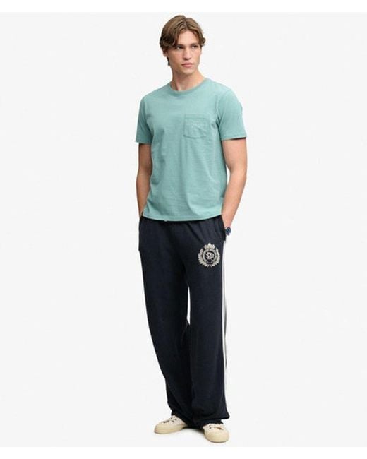 Superdry Blue Company Logo Relaxed Pocket T-Shirt for men