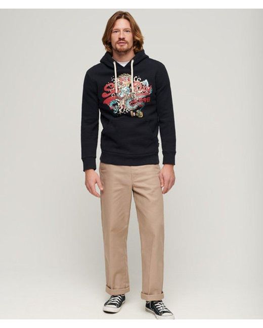 Superdry Blue & Co Tokyo Vintage Logo Hoodie for men