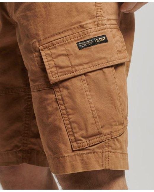 Superdry Organic Cotton Core Cargo Shorts Brown for men