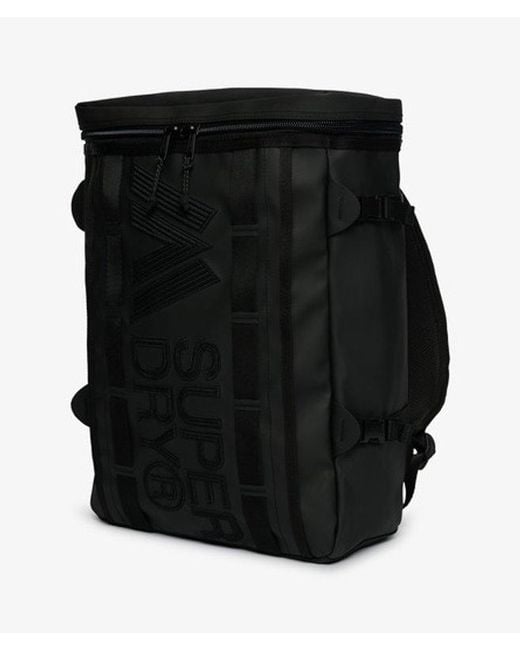 Superdry Black Outdoor 30L Tarp Backpack