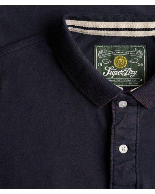 Superdry Blue & Co Vintage Stripe Jersey Polo Shirt for men