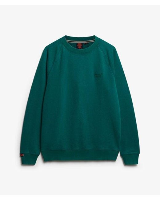 Superdry Green & Co Essential Logo Raglan Crew Sweatshirt for men