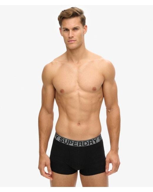 Superdry White Organic Cotton Trunk Triple Pack for men