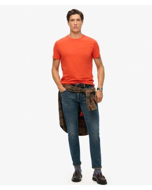Superdry Orange & Co Slim Fit Organic Cotton Essential Logo T-shirt for men