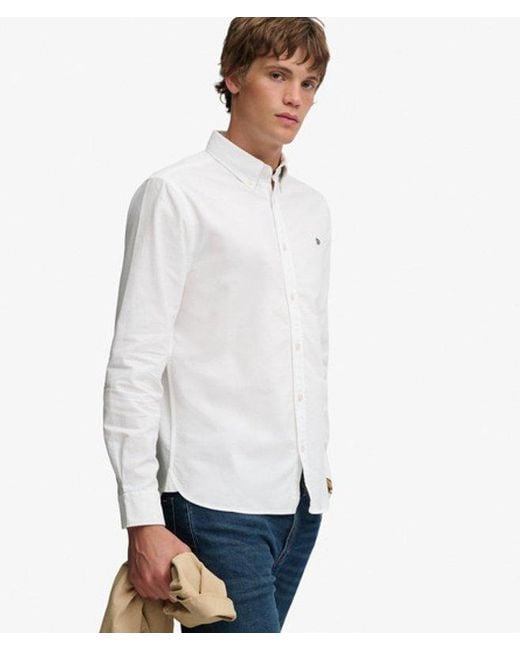 Superdry White & Co Classic Oxford Long Sleeve Shirt for men