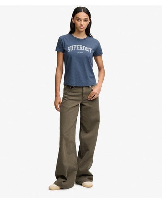 Superdry Blue & Co Mid Rise baggy Pants