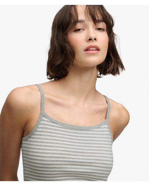 Superdry Blue & Co Athletic Essentials Stripe Cami