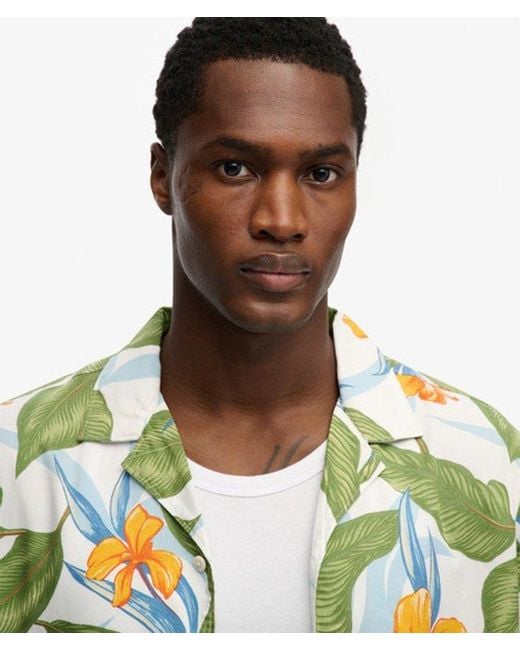 Superdry Green & Co Hawaiian Print Short Sleeve Shirt for men