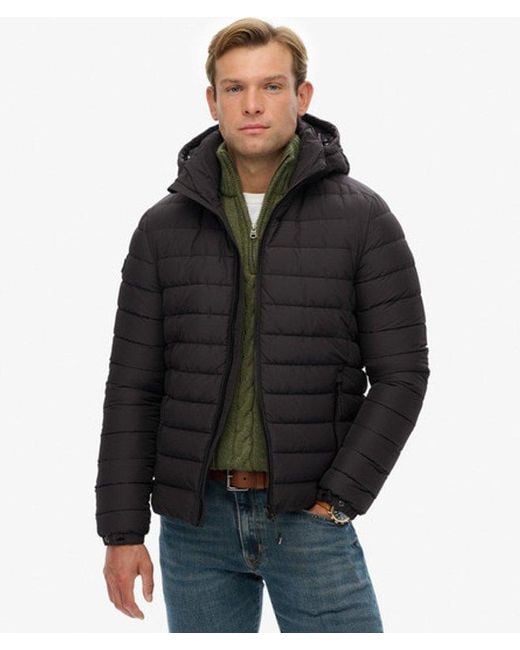 Superdry Black & Co Hooded Fuji Padded Jacket for men