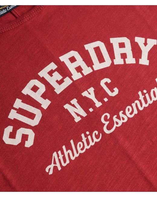 Superdry Red & Co Athletic Essential Slub T-shirt