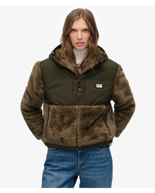 Superdry Brown & Co Super Soft Hybrid Full Zip Jacket