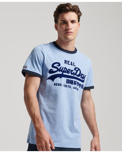 Superdry Tonal Vintage T-shirt Met Logo in het Blauw voor heren | Lyst NL