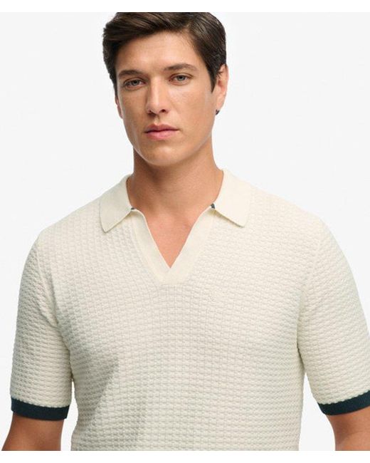 Superdry Natural & Co Johnny Collar Knitted Polo Shirt for men