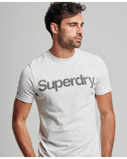 Makkelijk te gebeuren armoede Interesseren Superdry Klassiek Vintage Core Logo T-shirt in het Grijs voor heren | Lyst  NL