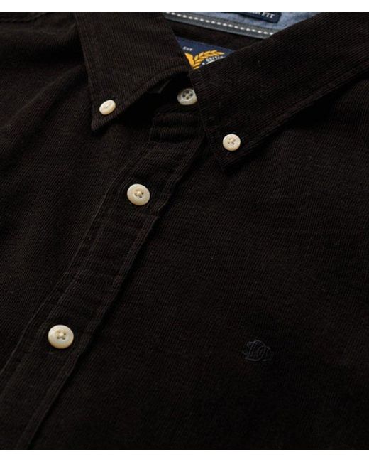 Superdry Black & Co Classic Needle Cord Shirt for men