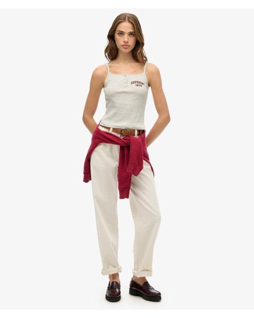 Superdry Natural & Co Athletic Essentials Graphic Button Cami