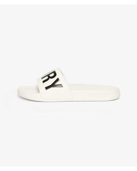 Superdry White & Co Vegan Core Pool Sliders