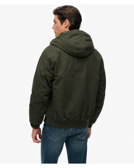 Superdry Black & Co Canvas Surplus Hooded Jacket for men