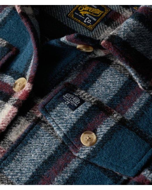Superdry Blue Heavyweight Unlined Overshirt