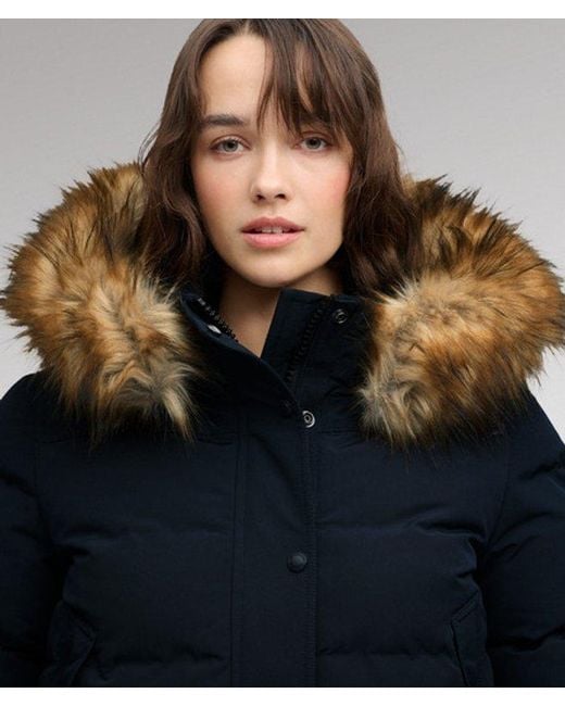 Superdry Blue & Co Everest Hooded Bomber Jacket