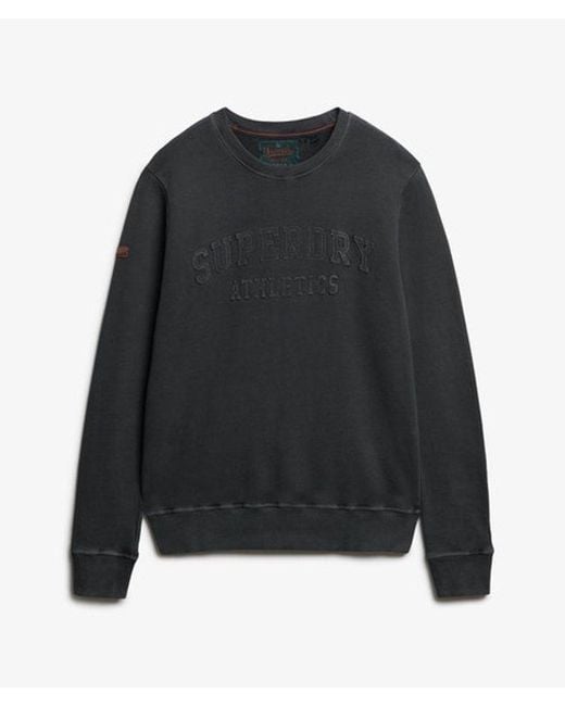 Superdry Black & Co Athletic Embossed Sweatshirt for men