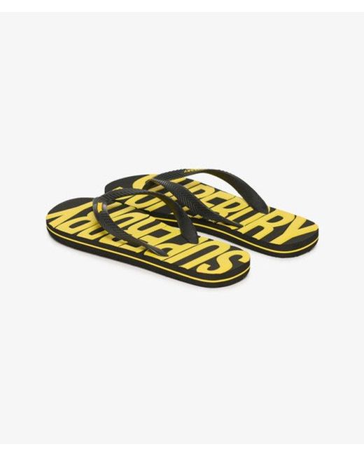 Superdry Yellow & Co Classic Embossed Vegan Flip Flops for men
