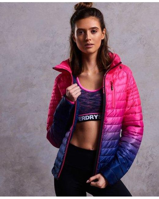 Superdry Pink Power Fade Jacket Ink/Hazard