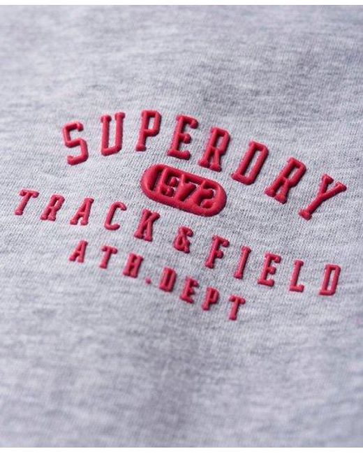 Superdry White Track & Field Joggers Mid Marl