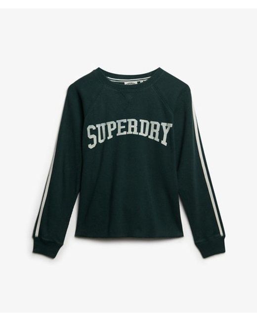 Superdry Green & Co Athletic Essentials Graphic Long Sleeve Top