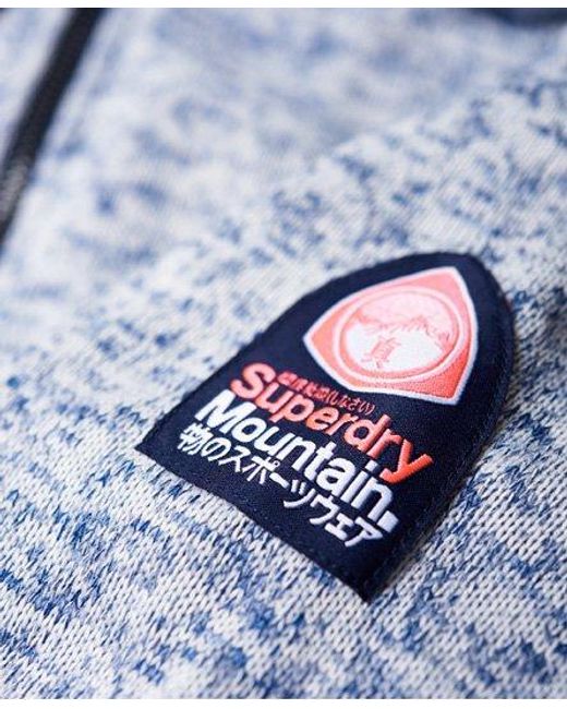 Superdry Blue Storm Zip Hoodie Penn Marl