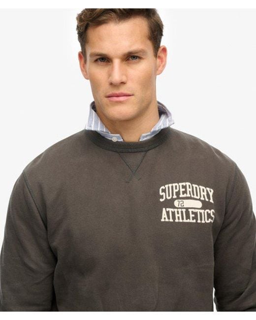 Superdry Gray & Co Athletic Essentials Crew Sweatshirt for men