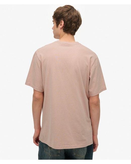 Superdry Pink Blank Oversized T-Shirt for men