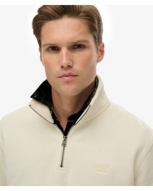 Superdry White & Co Essential Logo Half Zip for men